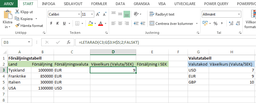 Excel LETARAD 12