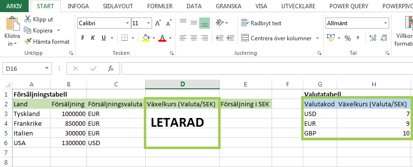 Excel LETARAD 2