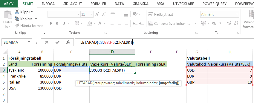 Excel LETARAD 3