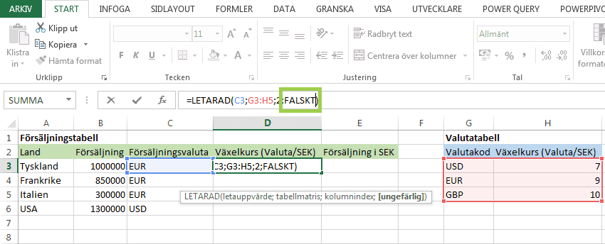 Excel LETARAD 7