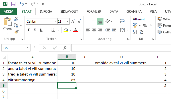 Excel summa 8