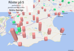 Geografisk analyse: Socialdemokraterna
